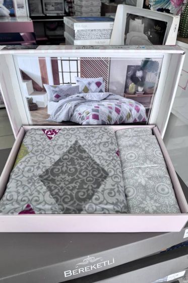 Cottonser Ruma Çift Kişilik Desenli Pike Takımı - Çeyiz Diyarı