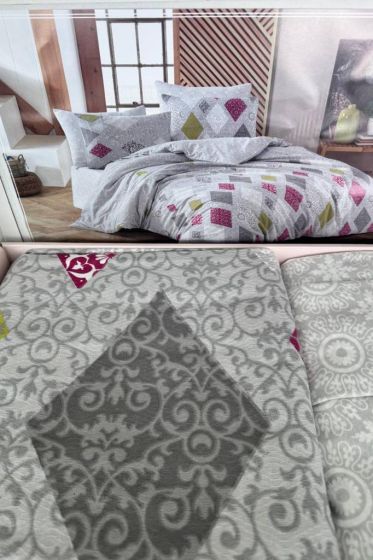 Cottonser Ruma Çift Kişilik Desenli Pike Takımı - Çeyiz Diyarı (1)