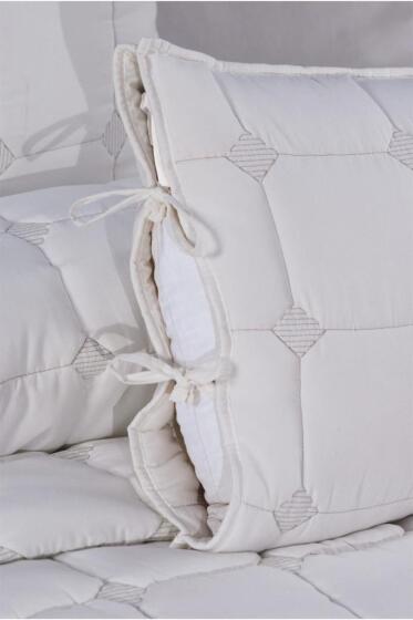 Cratos Comfort Çift Kişilik Yatak Örtüsü Krem - Çeyiz Diyarı (1)