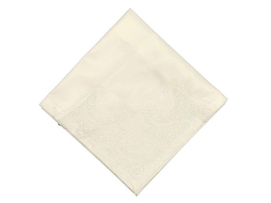 Crown Simli Saten Bohça Krem - Çeyiz Diyarı