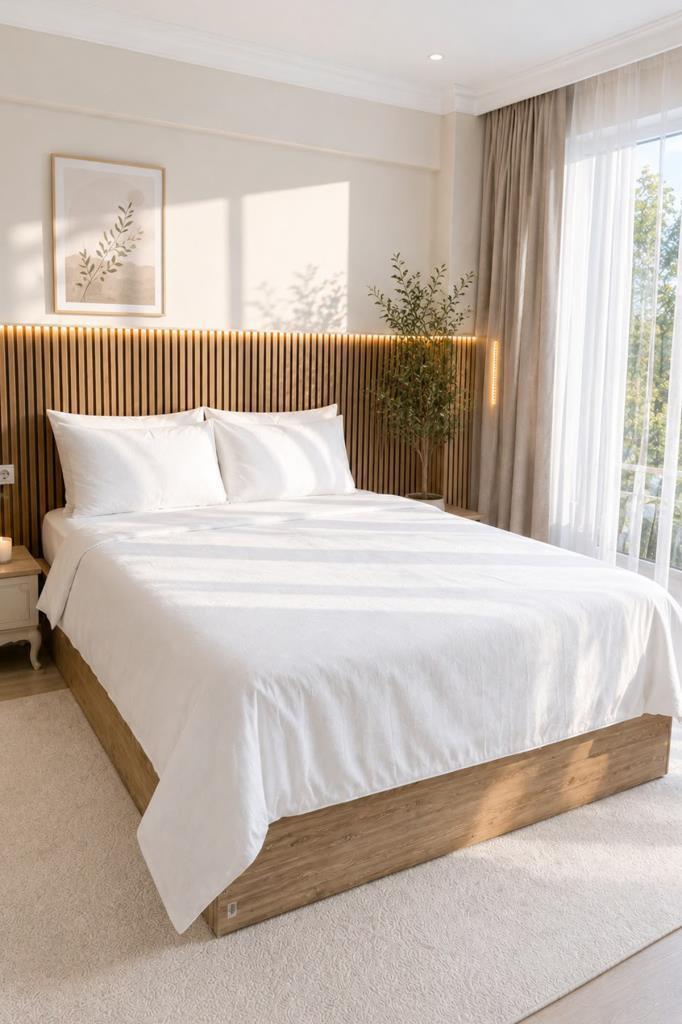 Daily Cheap 3 Parça Çift Kişilik Nevresim Seti 200x220 Beyaz - 1