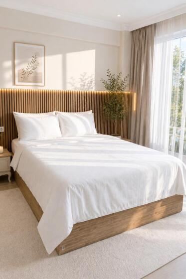 Daily Cheap 3 Parça Çift Kişilik Nevresim Seti 200x220 Beyaz - Çeyiz Diyarı