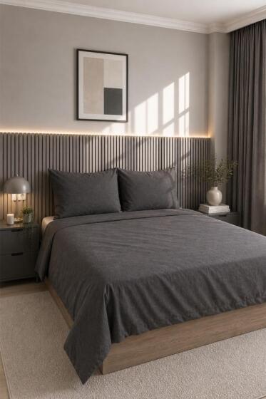 Daily Cheap 3 Parça Çift Kişilik Nevresim Seti 200x220 İndigo - Çeyiz Diyarı