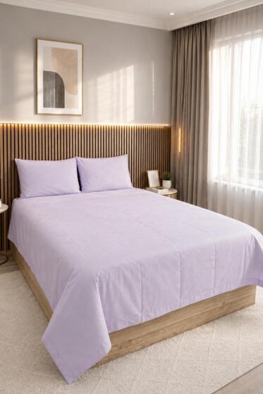 Daily Cheap 3 Parça Çift Kişilik Nevresim Seti 200x220 Lila - Çeyiz Diyarı