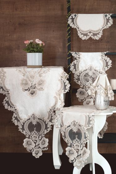Daisy Lovel Kadife Salon Takımı 5 Parça - Çeyiz Diyarı (1)