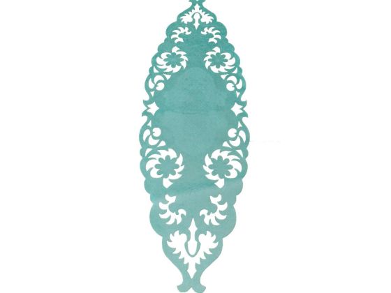 Daisy Lüx Kadife Runner Mint - Çeyiz Diyarı