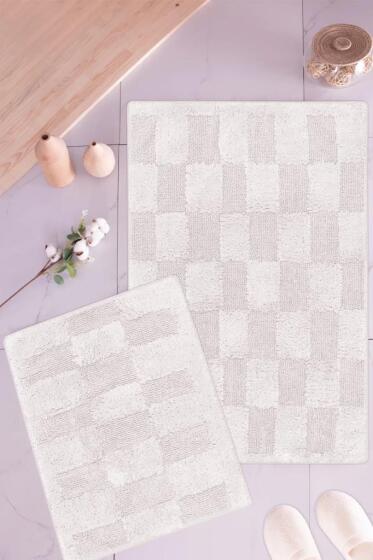 Dama 2'li Paspas Takımı Ekru - Çeyiz Diyarı