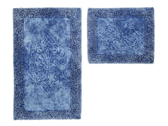 Damaks Havlu 2li Banyo Paspası Mavi - Çeyiz Diyarı