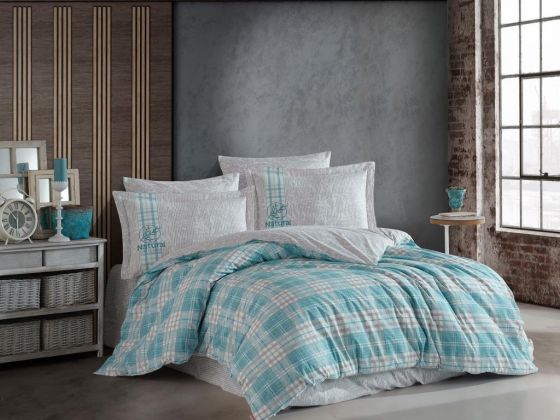 Denim Tek Kişilik Pike Takımı Turkuaz - Hobby