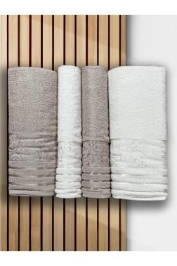 Deren Hamam Takımı 4 Parça Krem - Bej - 1