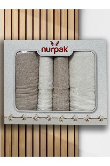 Deren Hamam Takımı 4 Parça Krem - Bej - Çeyiz Diyarı (1)