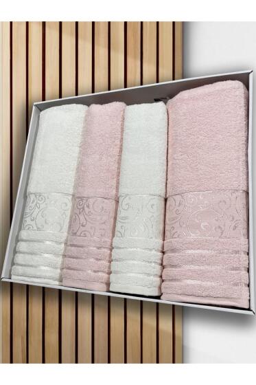 Deren Hamam Takımı 4 Parça Krem - Pudra - Çeyiz Diyarı