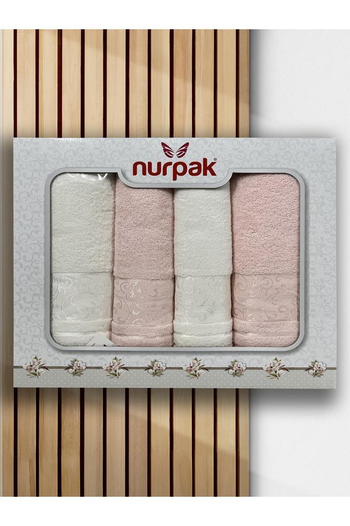 Deren Hamam Takımı 4 Parça Krem - Pudra - 2