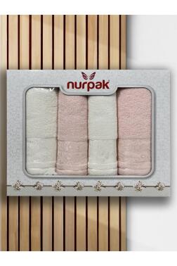 Deren Hamam Takımı 4 Parça Krem - Pudra - 2