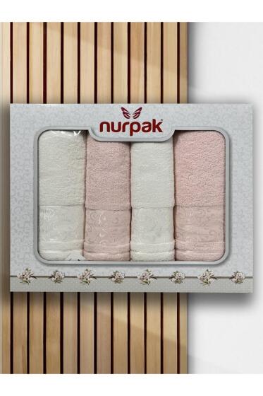 Deren Hamam Takımı 4 Parça Krem - Pudra - Çeyiz Diyarı (1)