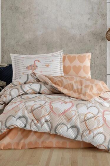 Diana Tek Kişilik Poplin Nevresim Takımı Kahve - Hobby