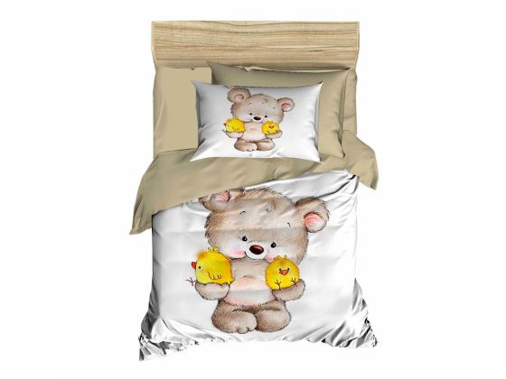 Dijital Baskılı 3d Bebek Nevresim Takımı Bear Kahve - Çeyiz Diyarı