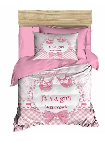 Dijital Baskılı 3d Bebek Nevresim Takımı Girl Pembe - Çeyiz Diyarı