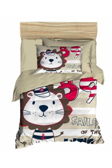 Dijital Baskılı 3d Bebek Nevresim Takımı Sailor Kahve - Çeyiz Diyarı