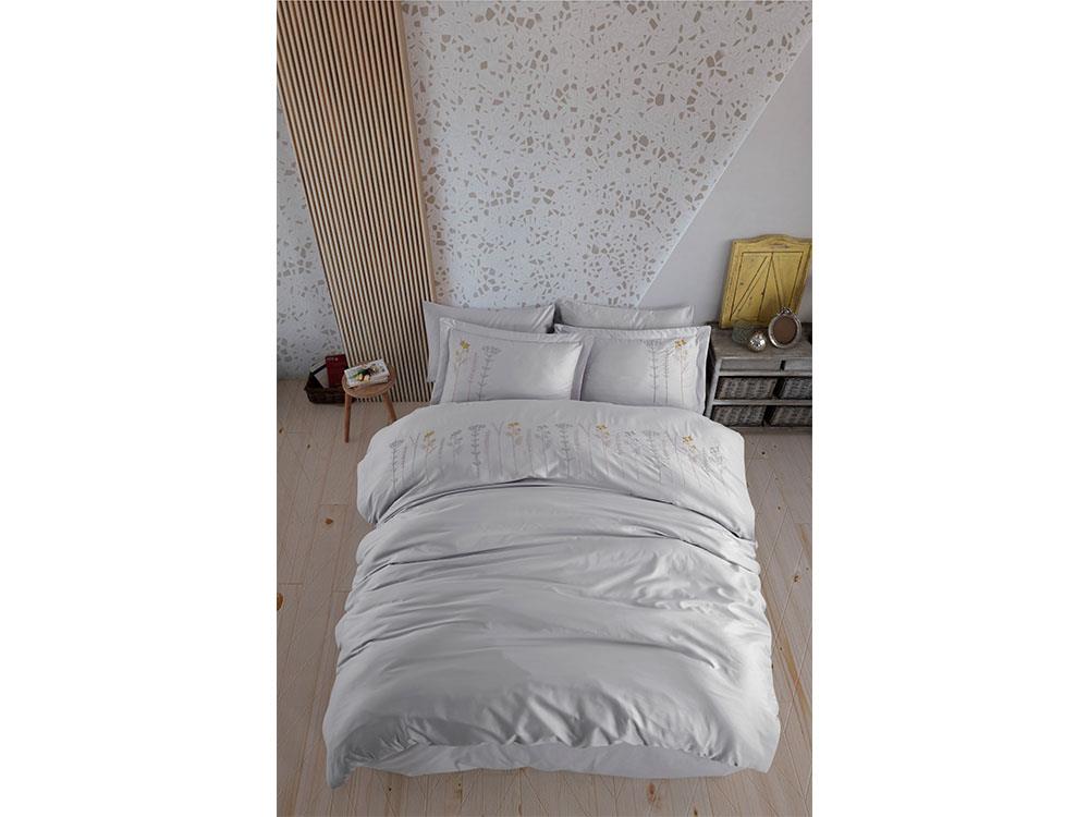 Diva Premium Çift Kişilik Nevresim Takımı Gri - 3