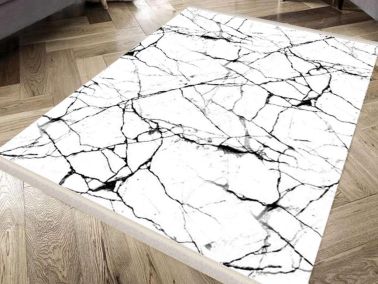 Dokuma Taban İpeksi Halı Crack Wall Beyaz 160x230 Cm - 1