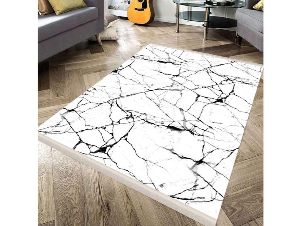 Dokuma Taban İpeksi Halı Crack Wall Beyaz 160x230 Cm - 2