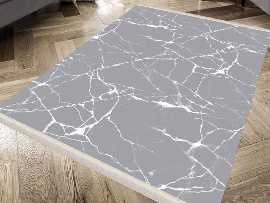 Dokuma Taban İpeksi Halı Crack Wall Gri 160x230 Cm - 1