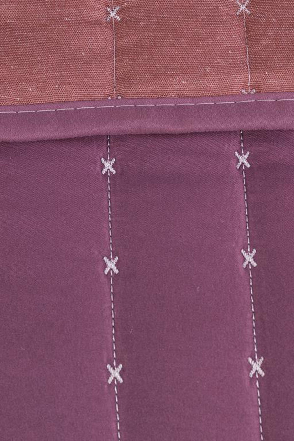 Dublin Çift Kişilik Kapitoneli Yatak Örtüsü Mürdüm - 3