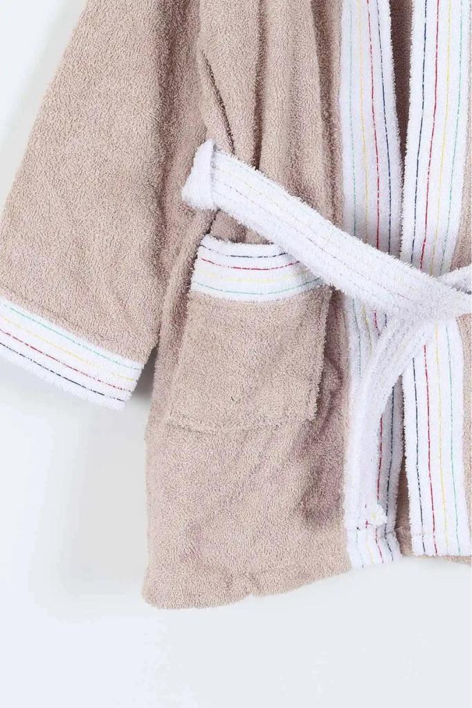 Duma 10-11 Yaş Çocuk Bornozu Bej - 3