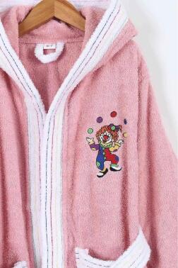 Duma 10-11 Yaş Çocuk Bornozu Pembe - 3