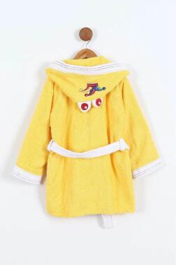Duma 10-11 Yaş Çocuk Bornozu Sarı - 2