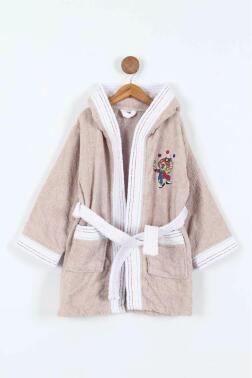 Duma 12-13 Yaş Çocuk Bornozu Bej - 1