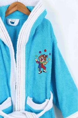 Duma 12-13 Yaş Çocuk Bornozu Mavi - 3