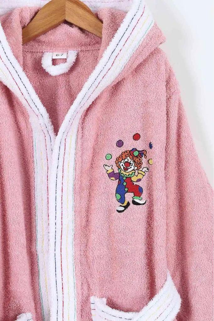 Duma 12-13 Yaş Çocuk Bornozu Pembe - 3