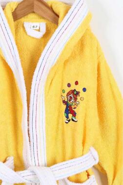 Duma 12-13 Yaş Çocuk Bornozu Sarı - 4