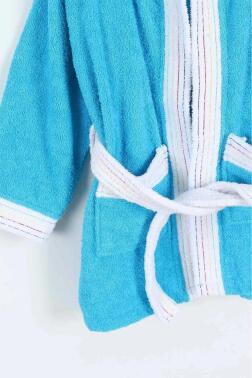 Duma 6-7 Yaş Çocuk Bornozu Mavi - 4