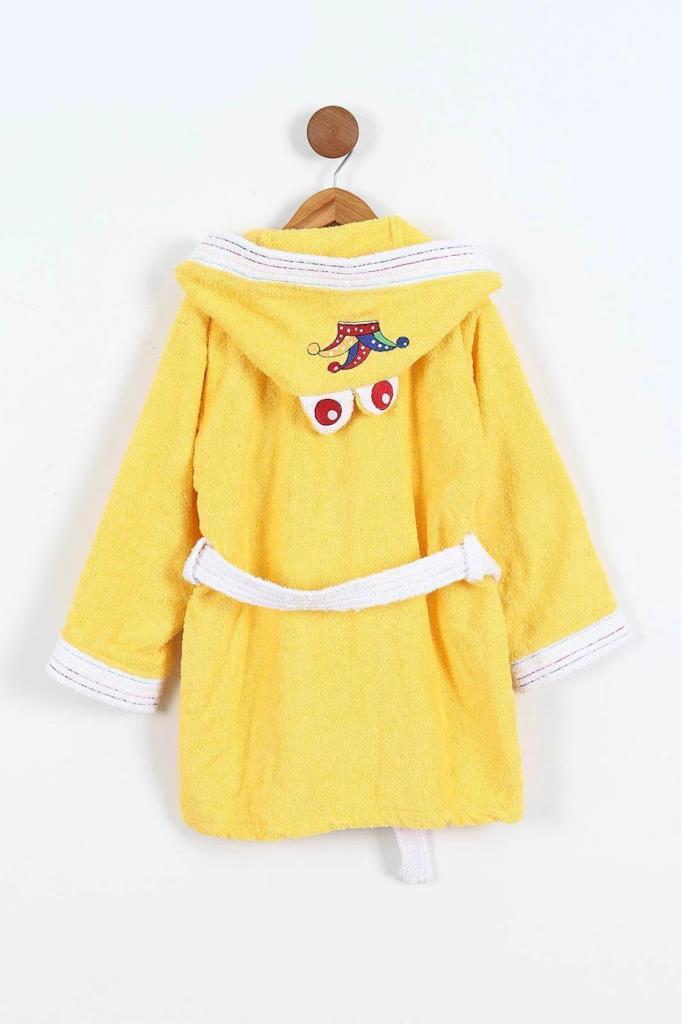 Duma 6-7 Yaş Çocuk Bornozu Sarı - 2