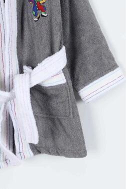 Duma 8-9 Yaş Çocuk Bornozu Antrasit - 3