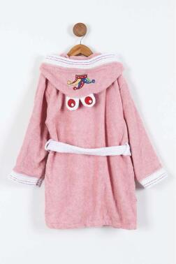 Duma 8-9 Yaş Çocuk Bornozu Pembe - 2