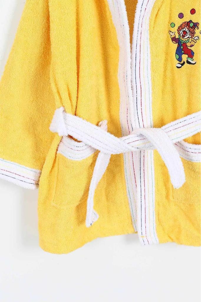 Duma 8-9 Yaş Çocuk Bornozu Sarı - 3