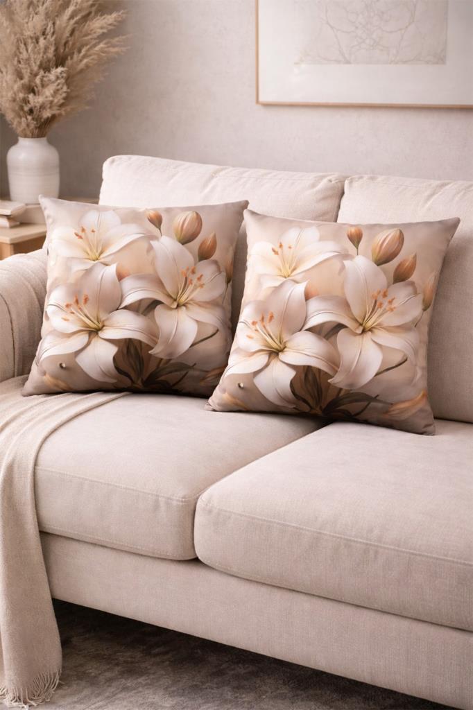 Düş Baskılı 2li Kırlent Kılıfı 40x40 cm - 1