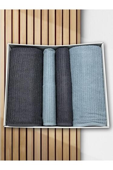 Ekol Hamam Takımı 4 Parça Antrasit - Mint - Çeyiz Diyarı