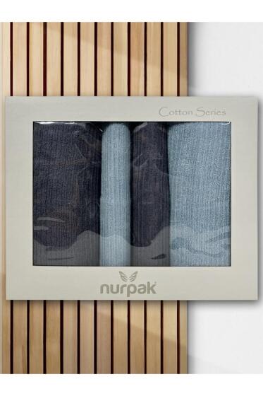 Ekol Hamam Takımı 4 Parça Antrasit - Mint - Çeyiz Diyarı (1)