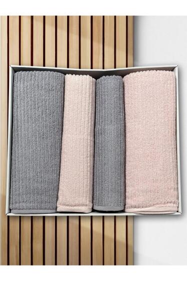 Ekol Hamam Takımı 4 Parça Gri - Pudra - Çeyiz Diyarı