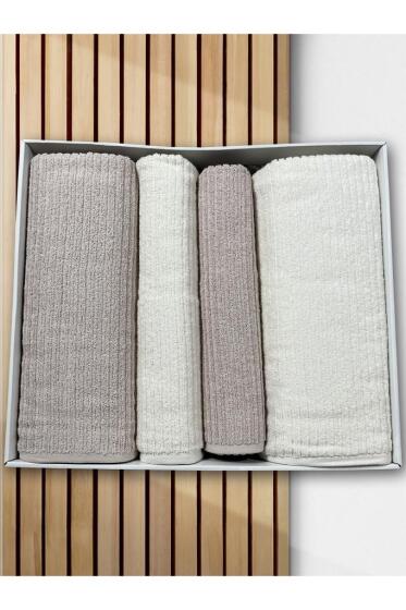 Ekol Hamam Takımı 4 Parça Krem - Bej - Çeyiz Diyarı