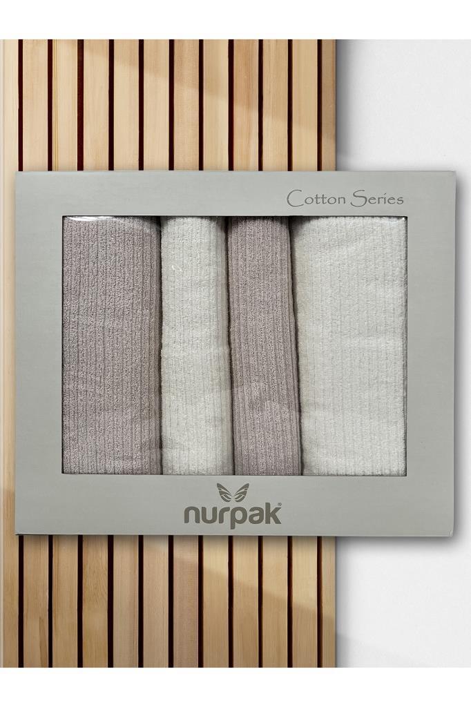 Ekol Hamam Takımı 4 Parça Krem - Bej - 2