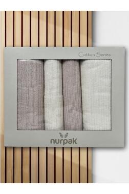 Ekol Hamam Takımı 4 Parça Krem - Bej - 2