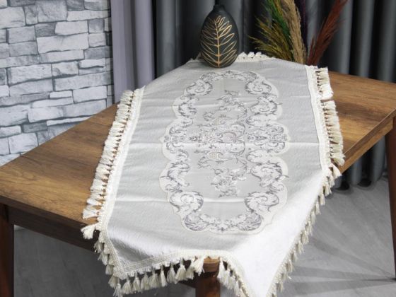 Ela Lüx Püsküllü Runner - Çeyiz Diyarı