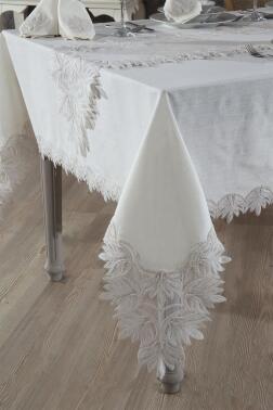Elfida Masa Örtüsü 26 Parça Krem - 2
