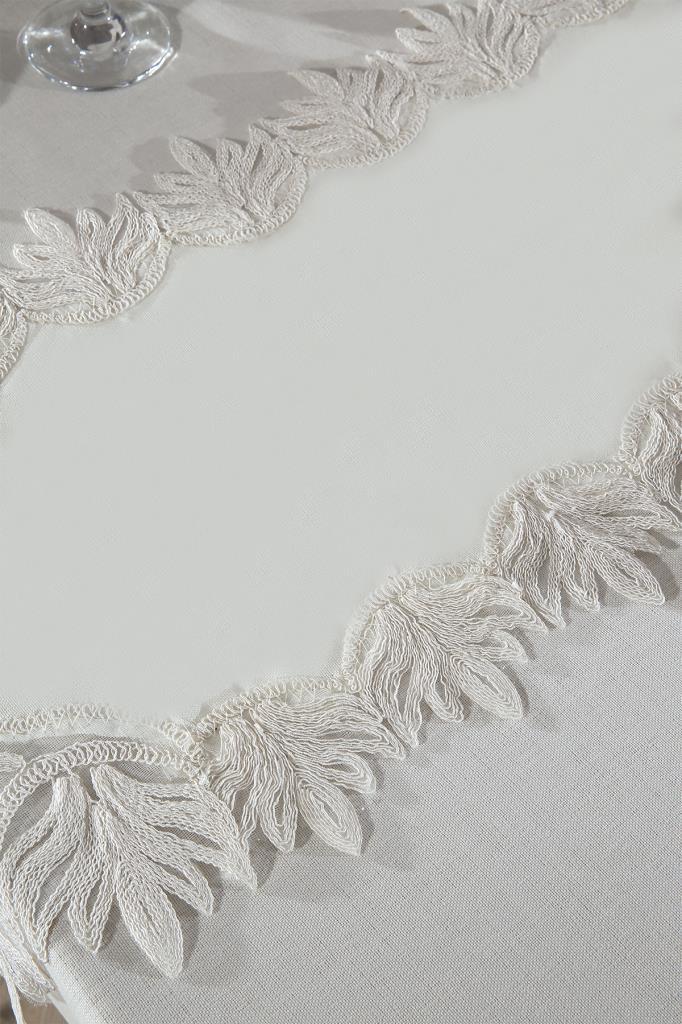 Elfida Masa Örtüsü 26 Parça Krem - 5